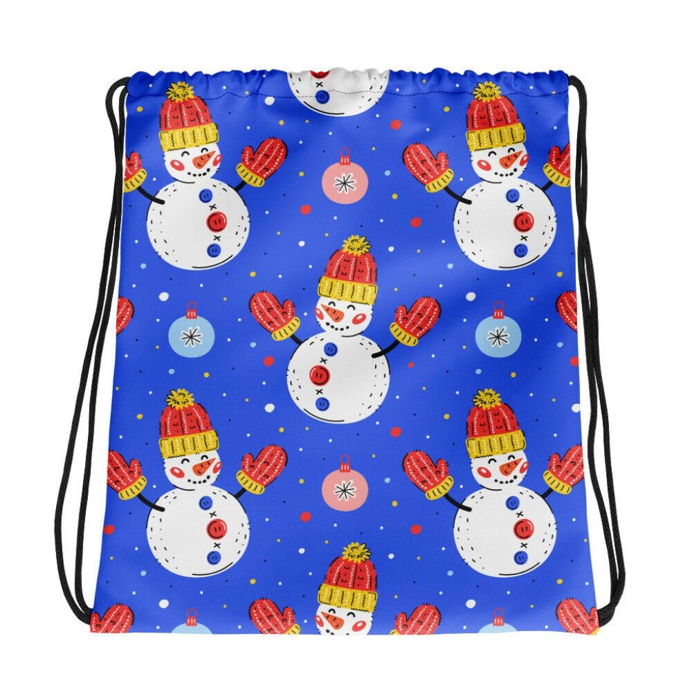 Holiday Cute Pattern Winter Christmas Drawstring